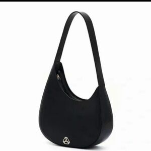 Aupen Sleek Black Mini Bag with Logo